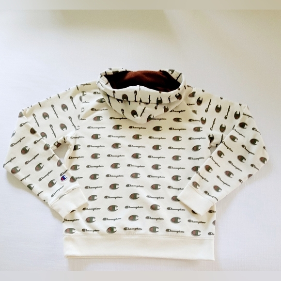 Champion Hoodie Youth Extra Large Logo All Over Print XL Sweatshirt NWOT - Picture 4 of 7